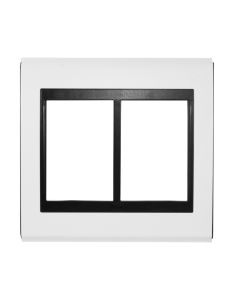 Placa 4x4 WEG 6 Posições Refinatto Branco e Preto Acetinado