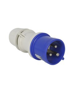 Plugue Industrial 2P + T 32A 220V 6h IP44/54 Scame Azul 1