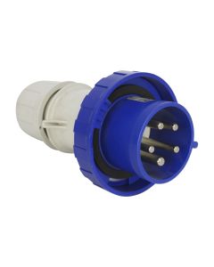 Plugue Industrial 3P+N+T 32A 220V 9h IP66/67/69 Scame Azul 1