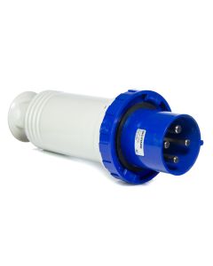 Plugue Industrial 3P + T 125A 220V 9h IP66/67 Scame Azul 1