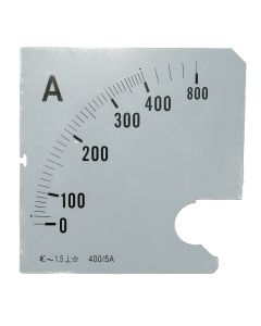Escala para Amperímetro Analógico 0 a 400A 96x96mm
