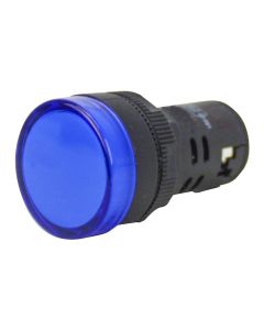 Sinaleiro LED 24Vcc/Vca Azul 22mm Monobloco